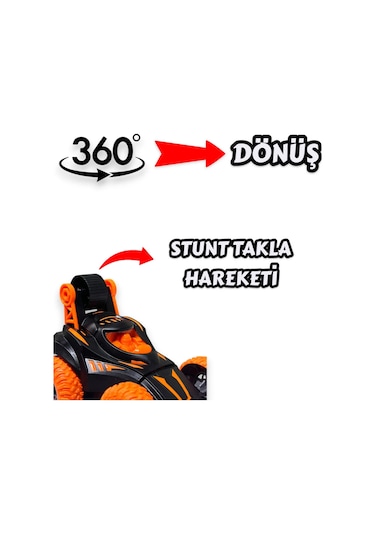 Çılgın Akrobat Araba Işıklı Ve Müzikli 360 Derece Takla Atan Dans Eden Oyuncak Araba