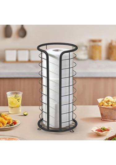 Suntek Tuvalet Kağıdı Tutucu Standı Çok İşlevli Depolama Siyah