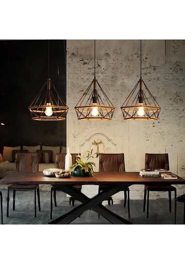 Rustik Endüstriyel Vintage Metal Gölge Kolye Işık Asma Tavan Lambası Armatür Diğer