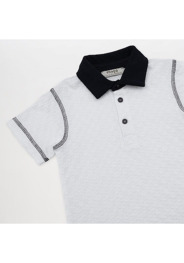 Panço Erkek Çocukkontrast T-shirt Beyaz 2411bb05014-4258 001