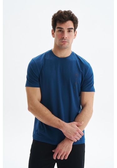 Arma Erkek Regular Fit Yazı Baskılı Süprem Bisiklet Yaka Tişört Y29344472402 İndigo
