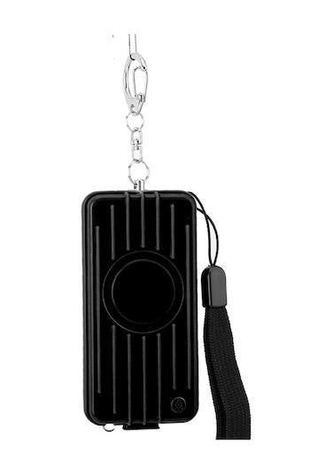 Anti-soygun Kişisel Güvenlik Anahtarlık Alarmı 130db Düdük Led Aydınlatma Acil Durum Savunması Siyah