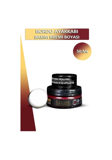 Bağcık + Fabcare Ayakkabı Bakım Kremi Boyası Cam Kavanoz Süngerli 50 Ml Set 001