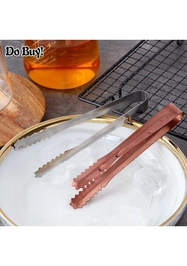 Pazly--tarzı Buz Makası Paslanmaz Çelik Maşa Buz Makası Ekmek Gıda Buz Renkli Kelepçe Buz Maşası Parti Ev Aksesuarları Gümüş