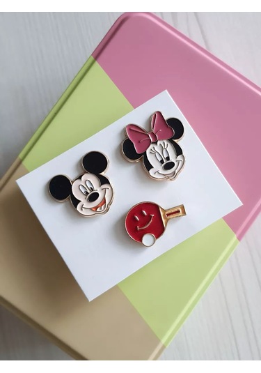 Proshik Mickey Mouse Broş Rozeti Seti 3 Adet 240561710 Siyah