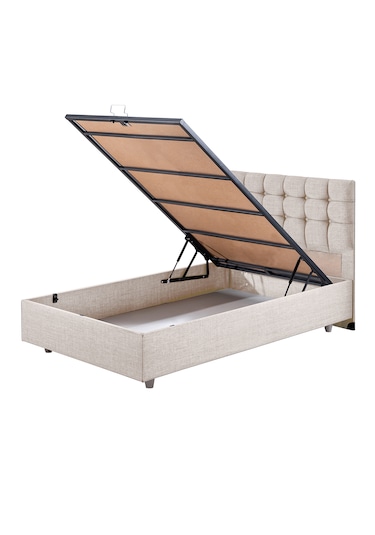 Venedik Tek Kişilik Baza Başlık Comfort Ortopedik Yatak Seti - Krem 90 x 190