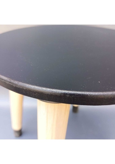 Na Neşeli Ahşap Ahşap Çocuk Taburesi. Çocuk Sandalyesi. Çalışma Masası .renkli Çocuk Odası Sehpa Çiçeklik Ev Dekoru Siyah