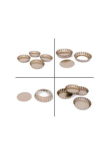 Xurunkeji Tart Kalıbı, 4 İnç Mini Kiş Kalıbı, Çıkarılabilir Tabanlı Yapışmaz Kalıp, Fırında Pişirme İçin Karbon Çelik Altın Turta Kalıbı. 4 Paket Altın Xurunkeji Tart Kalıbı, 4 İnç Mini Kiş Kalıbı, Çıkarılabilir Tabanlı Yapışmaz Kalıp, Fırında Pişirme İçin Karbon Çelik Altın Turta Kalıbı. 4 Paket Altın