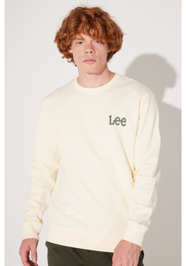 Lee Erkek Sweatshirt L81mrfnq Ekru