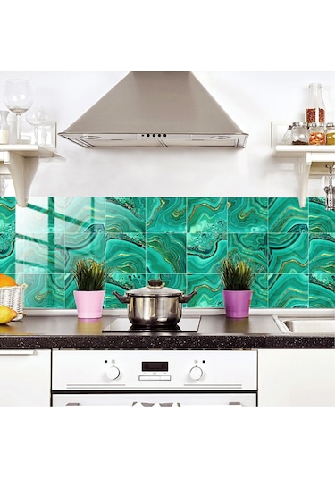 Sones 20 Adet 20cm Pvc Kristal Kaplı Film Geometrik Desen Fayans Duvar Stickerı Ts251 Diğer