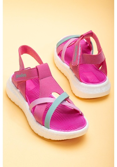 Şirinbebe Şiringenç Yüz Direkli Çapraz Bantlı Ortopedik Fuşya Kız Bebek Kız Çocuk Sandalet-3093-fuşya Fuşya