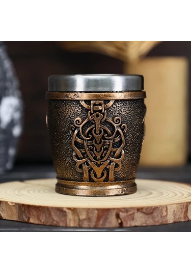 Willowhaven Raptor Şarap Bardağı Bakır Renk Ejderha Desenli Paslanmaz Çelik Birak