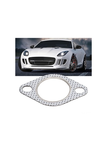 Youtek 5 Adet 2 İnç Alüminyum Folyo Exhaust Flange Gasket - Turbo Manifold Boruları İçin Yüksek Sıcaklık Dayanıklı - 2 Delikli Montaj