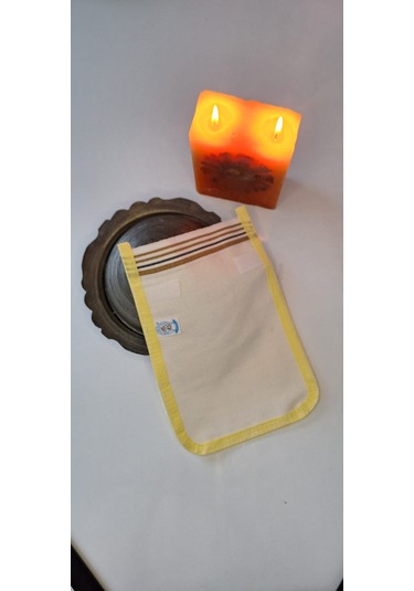 Eker-konfor Sarı Biyeli Cırtlı Kese-cırt Cırt Yapı-banyo Kesesi