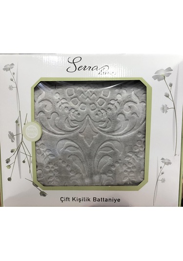 Serra Home Embos Çift Kişilik Kutulu Battaniye 220 X 240 Gri