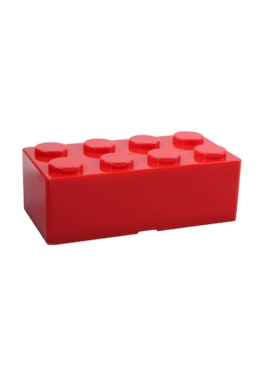 Sones Ev Tipi İstiflenebilir Yapı Taşı Düzenleyici Öğrenci Masaüstü Plastik Saklama Kutusu, Model: Dikdörtgen Kırmızı Diğer