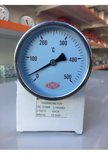 Simga 100 MM 500 Derecelik Taş Fırın Termometresi 40 Cm Boylu