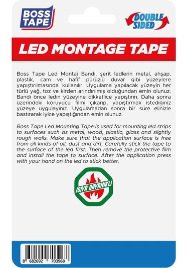 Boss Tape Şerit Led Yapıştırma Bandı