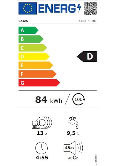 Bosch SMI4IKS50T  Serie 4 Yarı Ankastre Bulaşık Makinesi