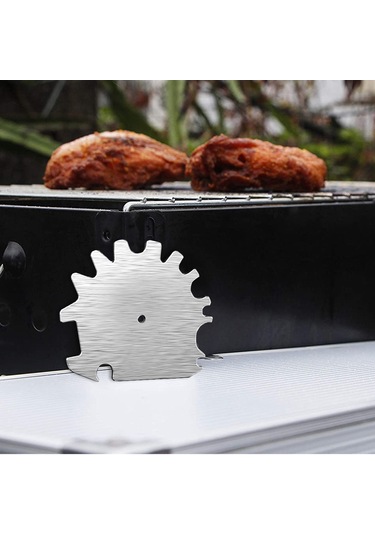 Konesam Stainless Steel Barbekü Temizleme Aleti: Tırpan Ve Fırça İle Mangal Izlerini Tamamen Kaldır Çok Renkli