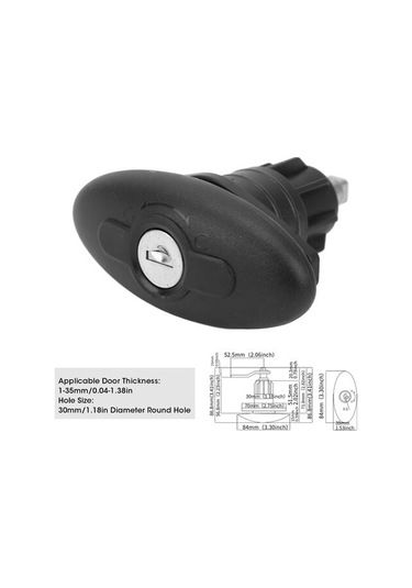 Jiawu Karavan Kabin Kapısı Kilidi, 30 Mm Çinko Alaşımlı Naylon Oval Kabin Kapısı Sıkıştırma Kilidi Karavanlar, Karavanlar, Tekneler/nc/ İçin