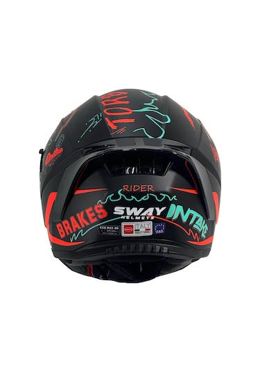 Sway SW 869 Hero Full Face Kask Siyah Sarı