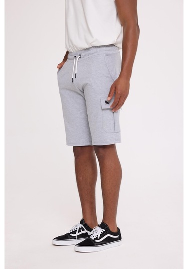 The Crow Cash Cargo Sweatshort Gri Melanj Polyester Pamuk Şort Gri Melanj