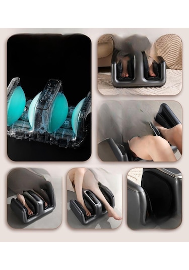 Tam Otomatik Baldır Kol Ayak Yoğurmalı El Masaj Aleti Gri