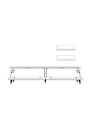 Decoraktiv Eko 4 Mdf Std Silver Tv Ünitesi Tv Sehpası Beyaz - Pera