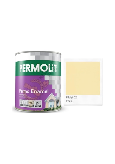 Permolit Enamel Sentetik Yağlı Boya Fildişi 2.5 Lt. 2.5 L