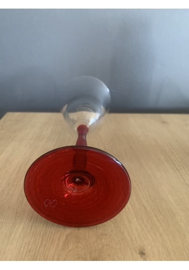 2 Adet 195 Ml'lik Şarap Kadehi Kırmızı Kırmızı