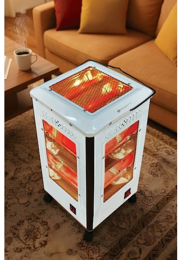 Kiwi Kht-8407 Quartz Isıtıcı 5 Yönlü Isıtma & Enerji Tasarruflu Kuvars Tüp & Taşınabilir Tasarım