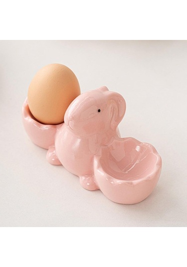 Suntek Seramik Yumurta Kupası Masa Tepsisi Ev Dekoru Pembe