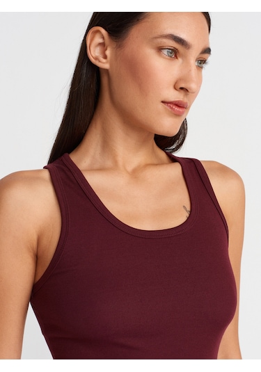 Dilvin 31805 Kalın Askılı Top-bordo Bordo