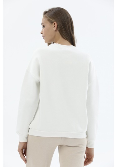 Kadın Sweatshirt 2424bs130836 Ekru