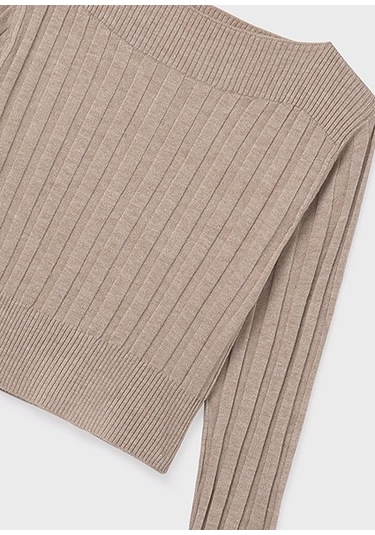 Mayoral Kız Çocuk Ribanalı Kazak 7313 Toprak