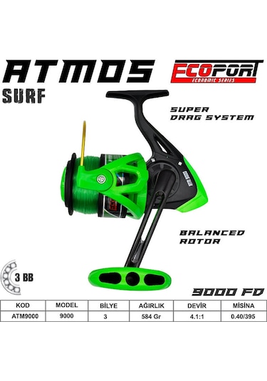 Ecoport Atmos 8000 Fd Surf Olta Makinası 8 Bb