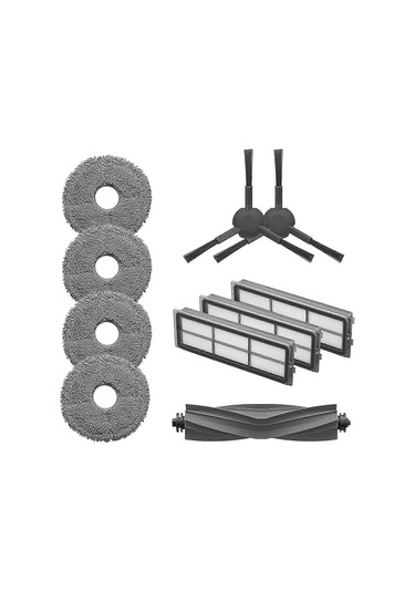 Dreamebot L10s Pro Aksesuar Seti - Ana Fırça Yan Fırça Hepa Filtreler Paspas Bezi