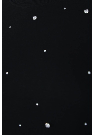 Fashion Friends Bisiklet Yaka Taşlı Siyah Kadın Sweatshirt 25k0099k1 SiYAH Fashion Friends Bisiklet Yaka Taşlı Siyah Kadın Sweatshirt 25k0099k1 SiYAH