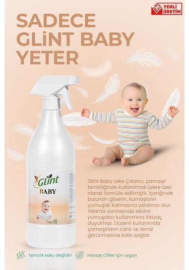 Glint Baby Çamaşır Leke Çıkarıcı Bebek Genel Temizleyici 1 Lt