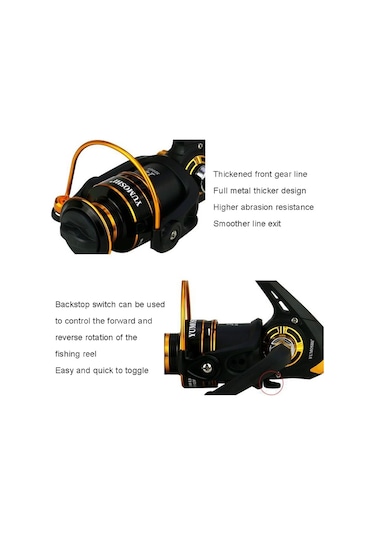 Yumoshı Jx2000 Metal Dönen Balık Tutma Olta Makinesi