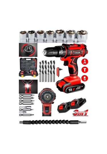 Mager Akülü Vidalama Şarjlı Matkap