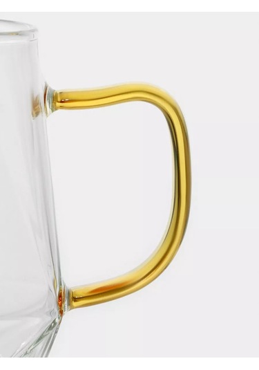 Magistro "yağmur" Cam Bardak Çay Ve Kahve İçin 320 Ml Hediye Bardak 124106390 Gri