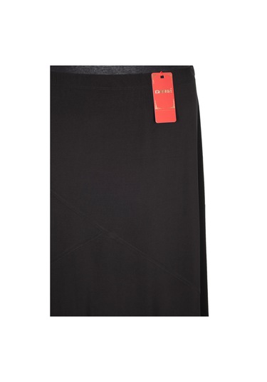 Hesna Kadın Bensu Büyük Beden Sandy Çapraz Astarsız Siyah Etek Siyah