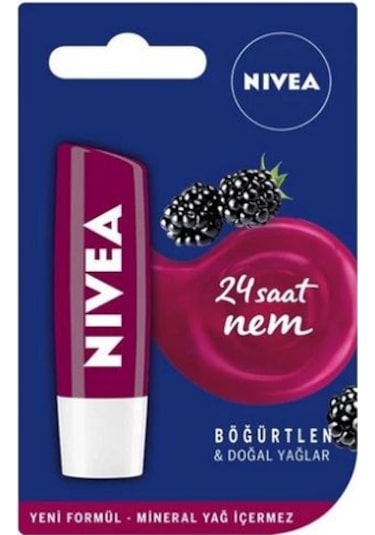Nivea Lip Böğürtlen 24 Saat Nemlendiren Dudak Kremi