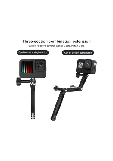 Gopro, Insta360, Djı Ve Diğer Aksiyon Kameraları İçin Ortak Alüminyum Uzatma Kolu Kavrama Genişletici, Uzunluk: 6.8cm Diğer