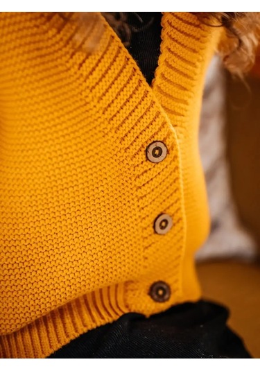 Aishah Kids Bebek Kızlar İçin Sıcak Örgü Hırka 137624164 Hardal Rengi