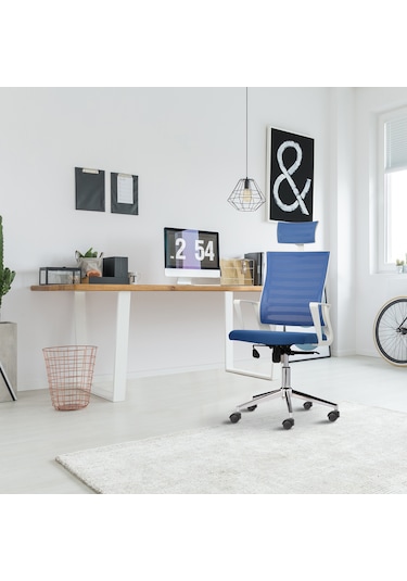 Asbir Mobilya Ceo Fileli Başlıklı Çalışma Koltuğu Ofis Sandalyesi