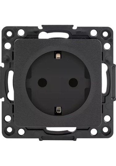 Ekf Stockholm 16a-230v Siyah Tekli Priz Mekanizması 243625437 Stockholm