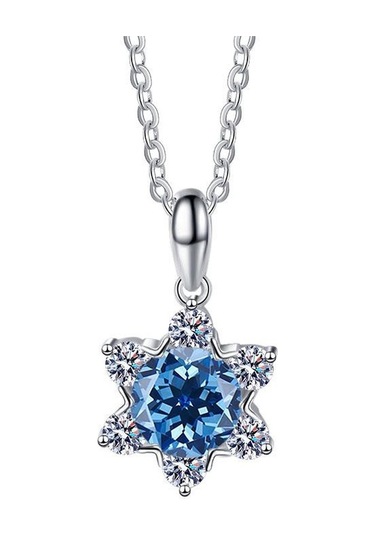 Turuncu Bague Ringen 100% 925 Gümüş Güzel Kolye 1 Karat Mozanit Klasik Kar Tanesi Kolye Kadınlar Için Düğün Moda Takı Hediyeler